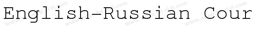 English-Russian Courier字体转换